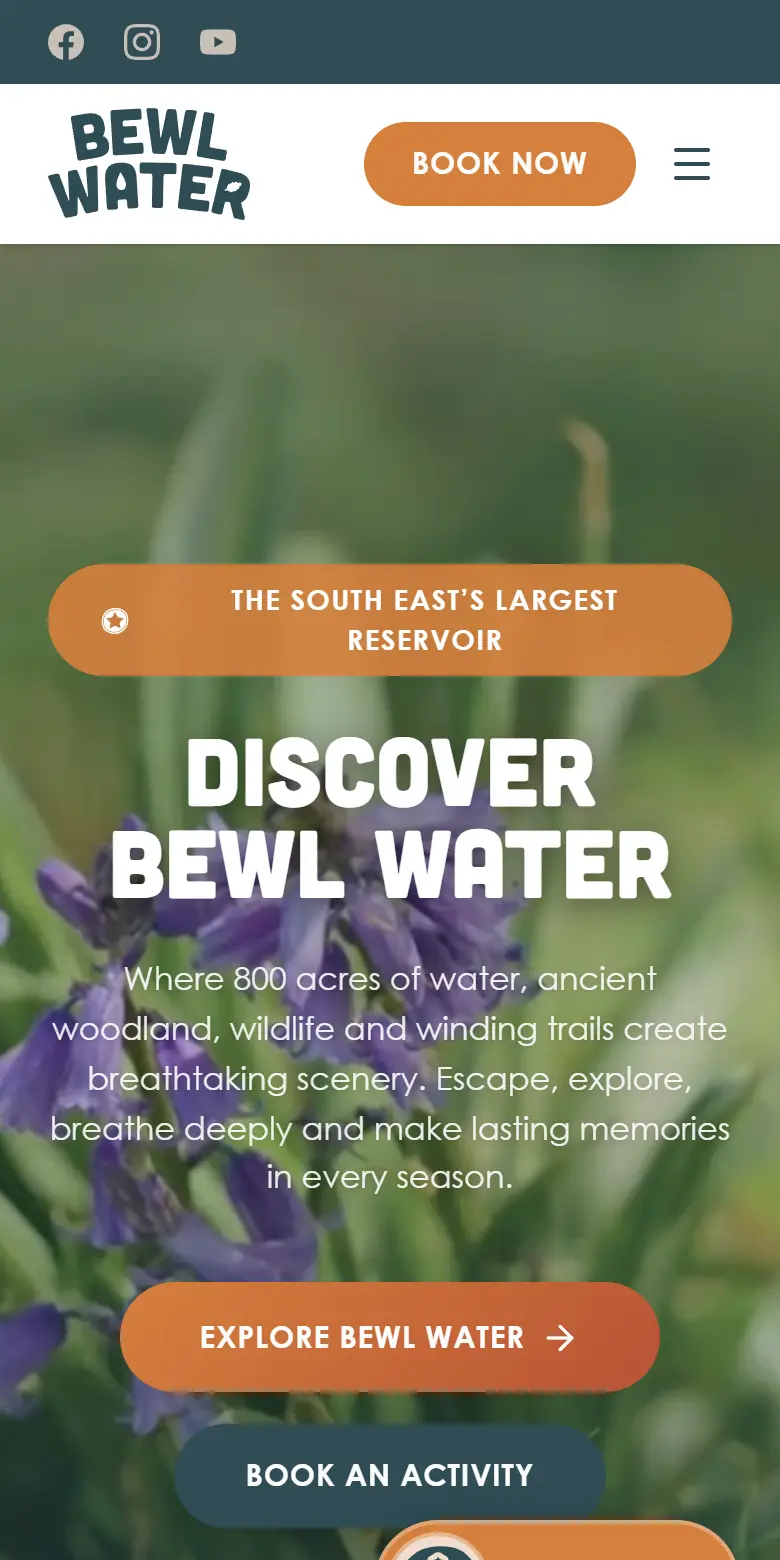 Bewl Water website built by Boostkit